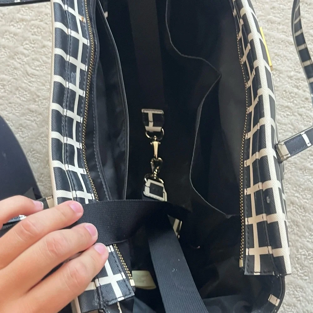 Kate spade Black and White Checkered Tote Bag diaper bag